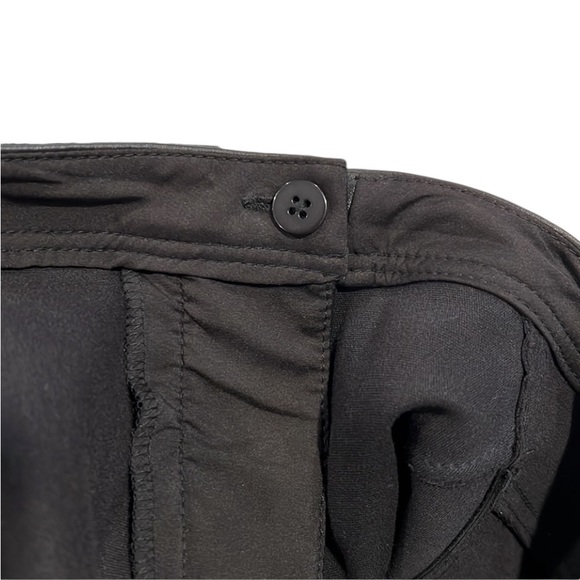 DVF Diane Von Furstenberg size 14 black “Liberty”leather pants straight leg - Picture 10 of 13